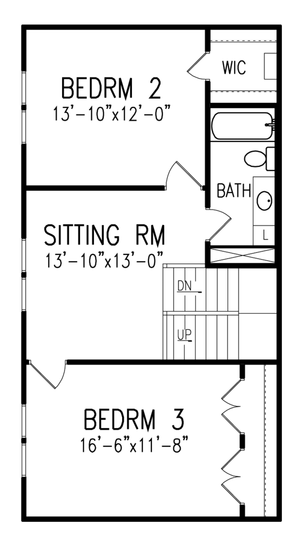 Home Plan - Classical Floor Plan - Upper Floor Plan #406-9644