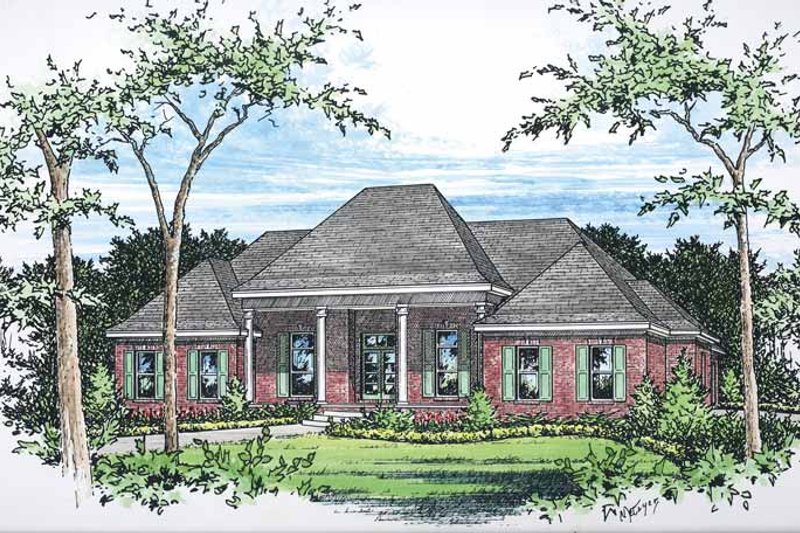Dream House Plan - Classical Exterior - Front Elevation Plan #15-380