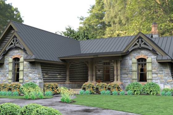 Exterior - Front Elevation 5 for Bungalow House Plan #120-245 - 3 bed, 2.5 bath