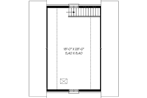Floor Plan - Upper Floor for Traditional House Plan #23-431, 0 bath