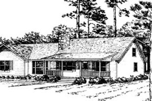 Ranch Exterior - Front Elevation Plan #10-231