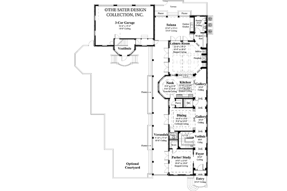 Floor Plan - Main Floor for Traditional House Plan #930-359 - 4 bed, 3.5 bath