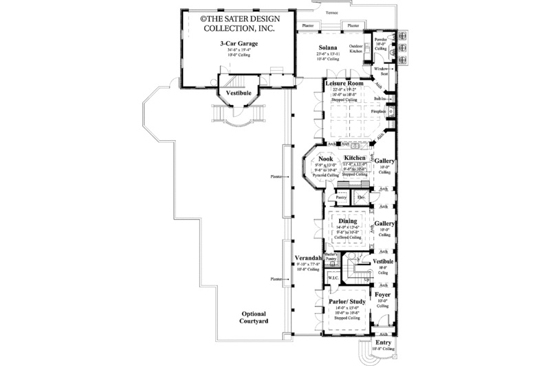 Architectural House Design - Floor Plan - Main Floor for Traditional House Plan #930-359 - 4 bed, 3.5 bath