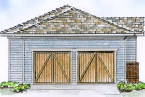 Exterior - Rear Elevation for Country House Plan #410-3560 - 2 bed, 2 bath