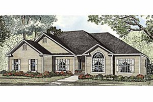 Ranch Exterior - Front Elevation Plan #17-2934