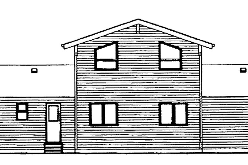 Architectural House Design - Exterior - Rear Elevation for Contemporary House Plan #47-931 - 3 bed, 2 bath