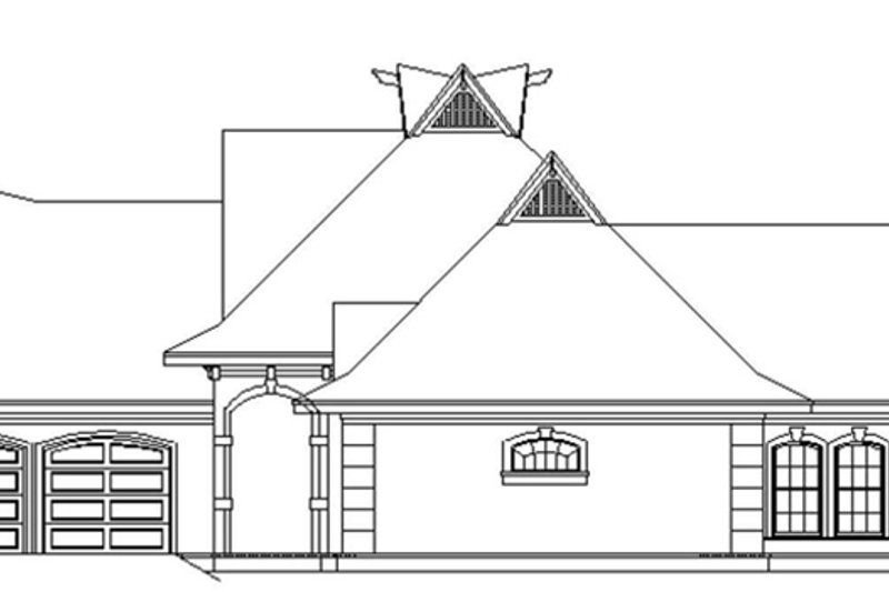 Home Plan - Exterior - Rear Elevation for European House Plan #45-568 - 3 bed, 2.5 bath