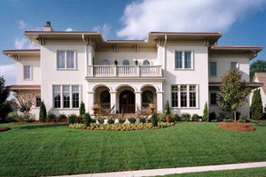 Dream House Plan - Exterior - Front Elevation for Mediterranean House Plan #453-383 - 5 bed, 5.5 bath