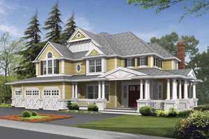 Country Exterior - Front Elevation Plan #132-492