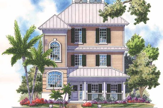 Exterior - Front Elevation 3 for Country House Plan #930-168 - 3 bed, 2.5 bath