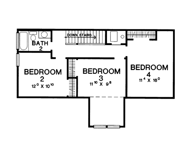 Architectural House Design - Country Floor Plan - Upper Floor Plan #472-398