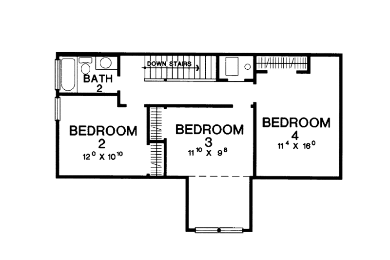 Home Plan - Floor Plan - Upper Floor for Country House Plan #472-398 - 4 bed, 2.5 bath
