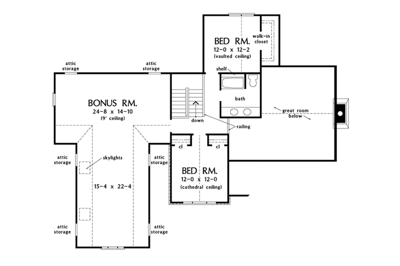 House Plan Design - Floor Plan - Upper Floor for European House Plan #929-907 - 3 bed, 2.5 bath