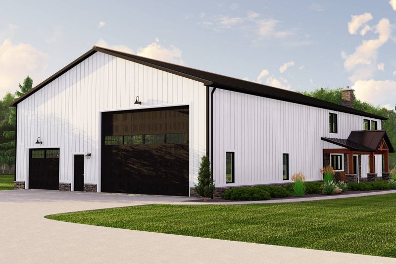 House Plan Design - Exterior - Other Elevation 2 for Barndominium House Plan #1064-100 - 4 bed, 3 bath