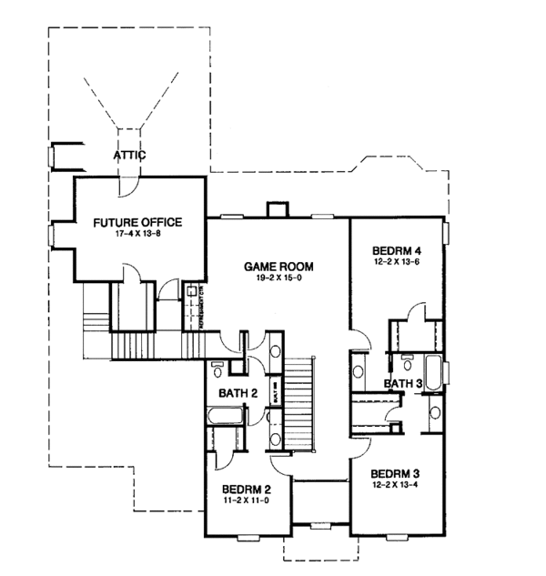Dream House Plan - Country Floor Plan - Upper Floor Plan #952-91