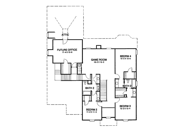 Dream House Plan - Floor Plan - Upper Floor for Country House Plan #952-91 - 4 bed, 3.5 bath