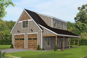 House Blueprint - Country Exterior - Front Elevation Plan #932-1353