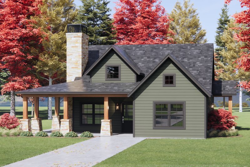 Home Plan - Exterior - Front Elevation 3 for Bungalow House Plan #1096-182 - 3 bed, 2 bath