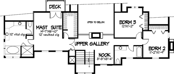 Home Plan - Country Floor Plan - Upper Floor Plan #320-744