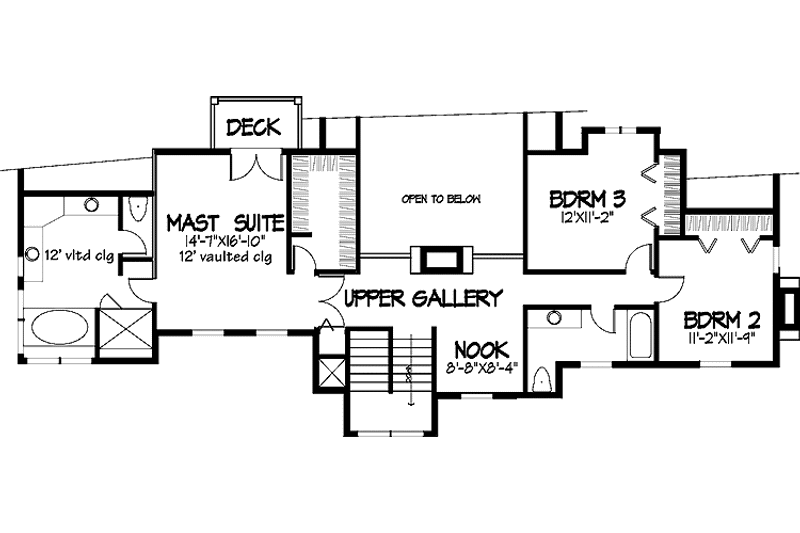 Home Plan - Floor Plan - Upper Floor for Country House Plan #320-744 - 3 bed, 4 bath