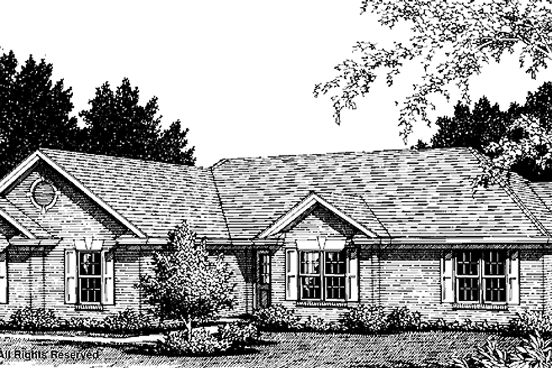 Dream House Plan - Ranch Exterior - Front Elevation Plan #56-650