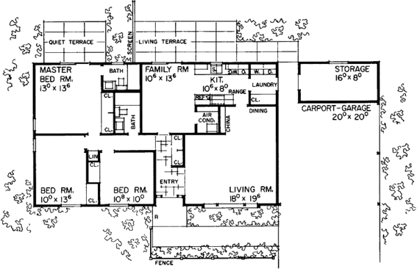 Dream House Plan - Ranch Floor Plan - Main Floor Plan #72-505
