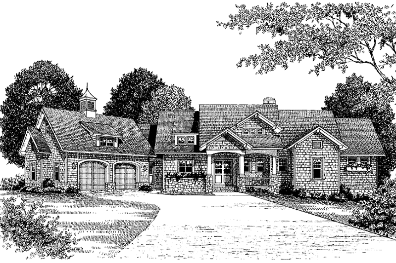 Architectural House Design - Exterior - Front Elevation 3 for Craftsman House Plan #453-309 - 3 bed, 4 bath