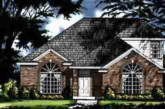 Exterior - Front Elevation for Traditional House Plan #40-123 - 3 bed, 2 bath