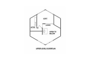 Floor Plan - Upper Floor for Contemporary House Plan #116-105 - 1 bed, 1 bath