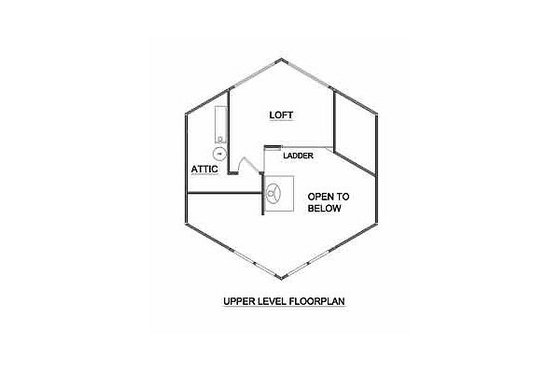 Floor Plan - Upper Floor for Contemporary House Plan #116-105 - 1 bed, 1 bath