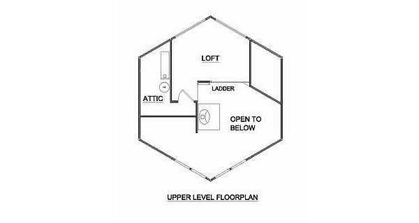 Contemporary Floor Plan - Upper Floor Plan #116-105