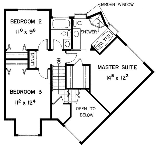 Home Plan - Contemporary Floor Plan - Upper Floor Plan #60-704