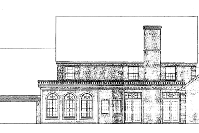 Home Plan - Exterior - Rear Elevation for Classical House Plan #310-1068 - 7 bed, 5.5 bath
