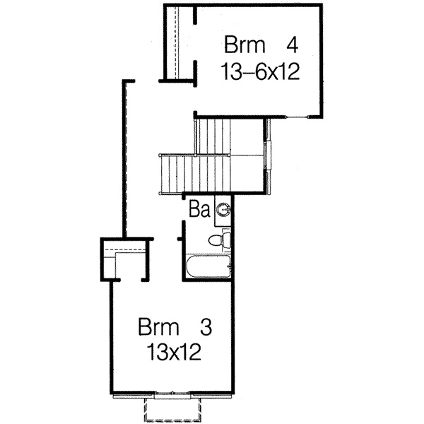 Architectural House Design - European Floor Plan - Upper Floor Plan #15-289