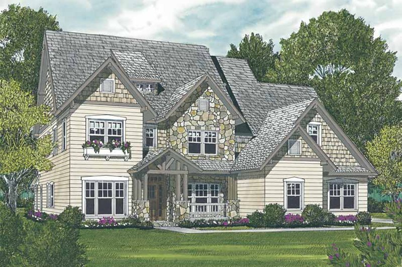 Dream House Plan - Craftsman Exterior - Front Elevation Plan #453-557