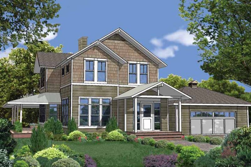 Home Plan - Contemporary Exterior - Front Elevation Plan #1042-6