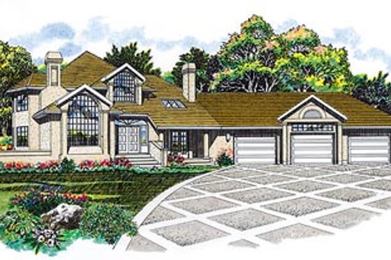Exterior - Front Elevation for Modern House Plan #47-198 - 3 bed, 3 bath