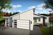 Contemporary Style House Plan - 3 Beds 2 Baths 1583 Sq/Ft Plan #70-1455 