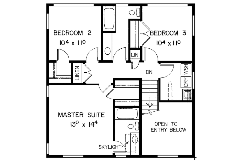 Dream House Plan - Floor Plan - Upper Floor for Traditional House Plan #60-997 - 4 bed, 3 bath