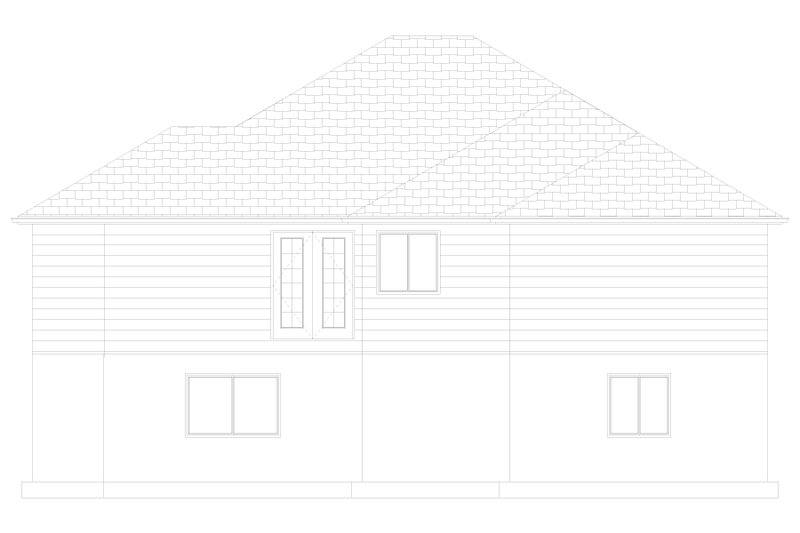 House Blueprint - Exterior - Rear Elevation 2 for Cottage House Plan #1060-177 - 3 bed, 2 bath