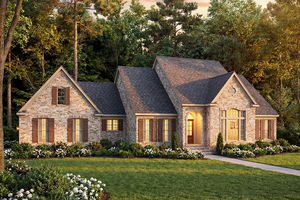 House Blueprint - Exterior - Front Elevation for European House Plan #406-182 - 3 bed, 2 bath