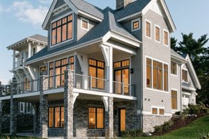 Exterior - Rear Elevation for Traditional House Plan #928-11 - 4 bed, 3.5 bath