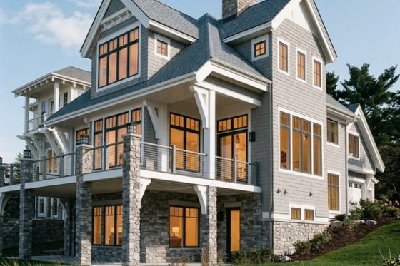 Exterior - Rear Elevation for Traditional House Plan #928-11 - 4 bed, 3.5 bath