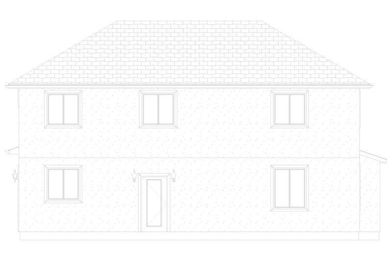 House Plan Design - Exterior - Rear Elevation 1 for Traditional House Plan #1060-105 - 4 bed, 2.5 bath