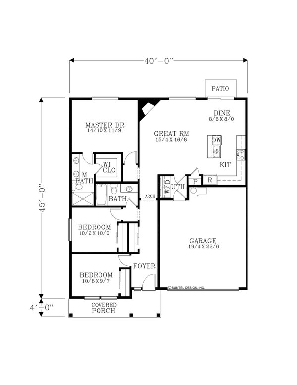 House Blueprint - Craftsman Floor Plan - Main Floor Plan #53-738