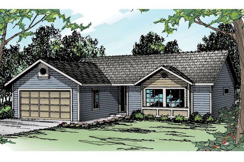 Home Plan - Ranch Exterior - Front Elevation Plan #124-286