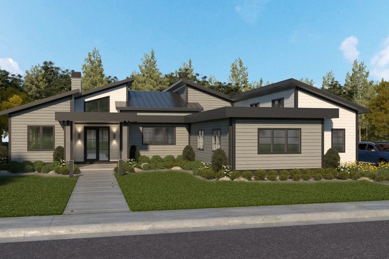 Home Plan - Modern Exterior - Front Elevation Plan #928-360