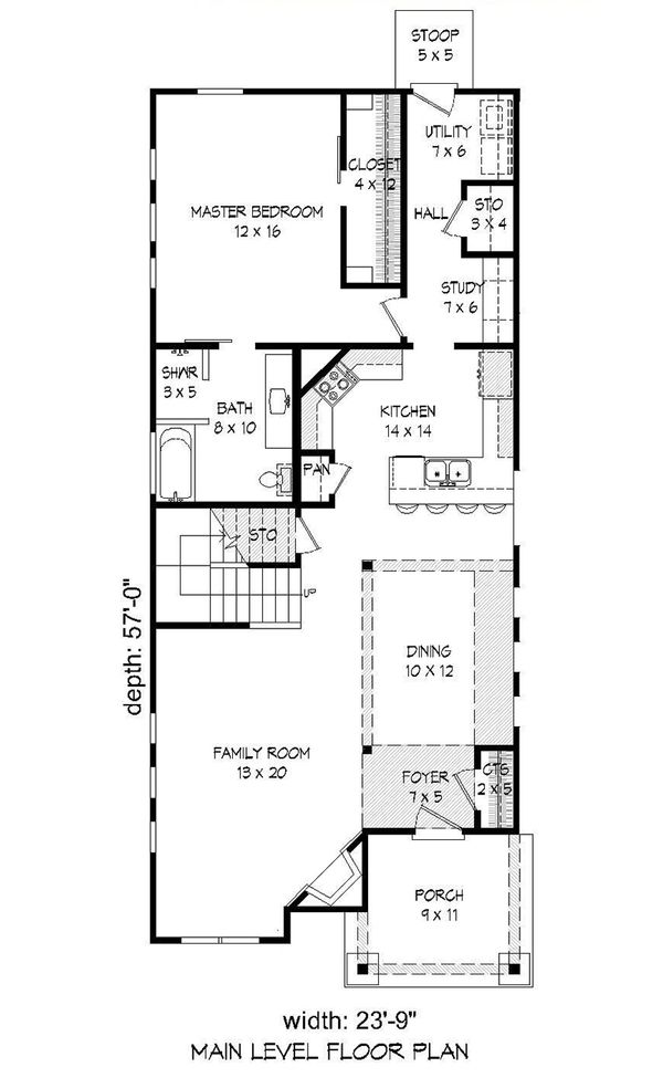Architectural House Design - Traditional Floor Plan - Main Floor Plan #932-18
