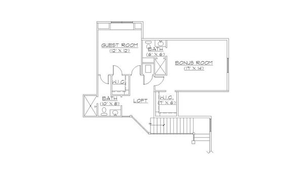 House Plan Design - European Floor Plan - Upper Floor Plan #5-406