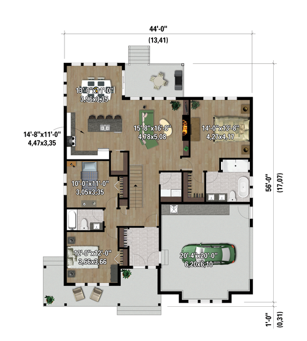 Farmhouse Floor Plan - Main Floor Plan #25-4958